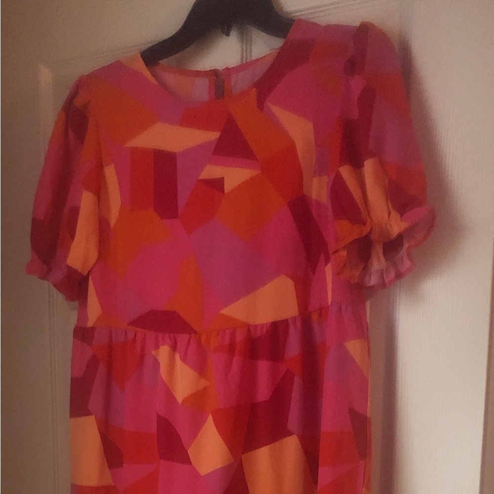 Colorful mid length dress (never worn)